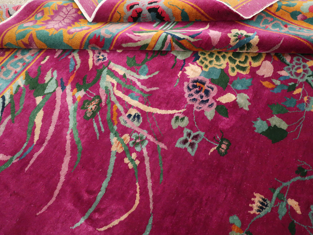 Vintage Chinese Nickles Pictorial Room Size Carpet, No.31805 - Gss