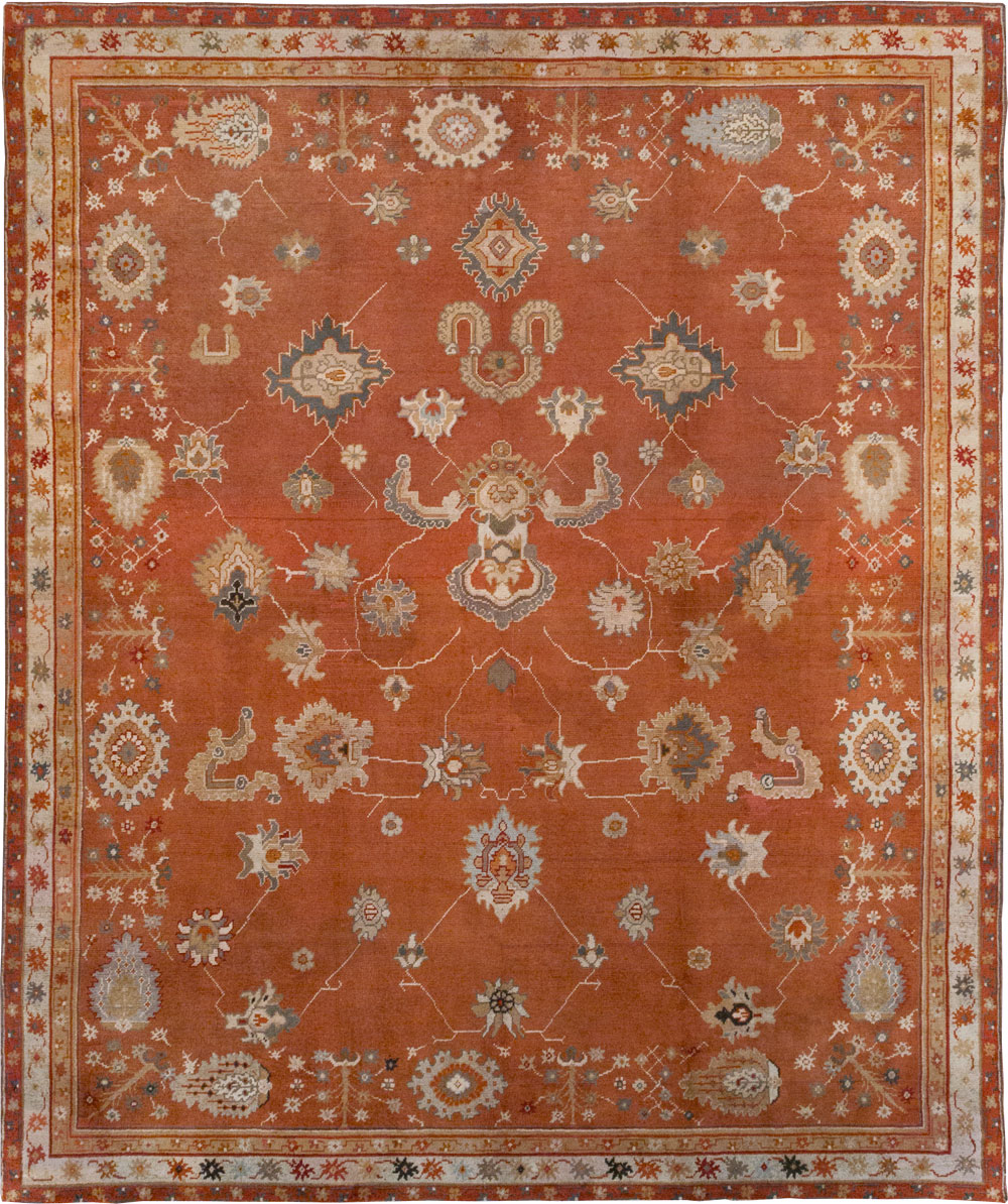 Antique Turkish Oushak Large Room Size Carpet, No.31818 - Gss
