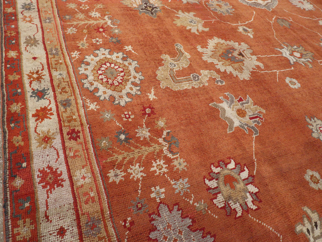 Antique Turkish Oushak Large Room Size Carpet, No.31818 - Gss