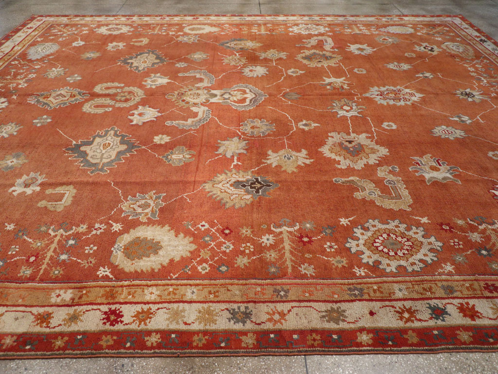 Antique Turkish Oushak Large Room Size Carpet, No.31818 - Gss