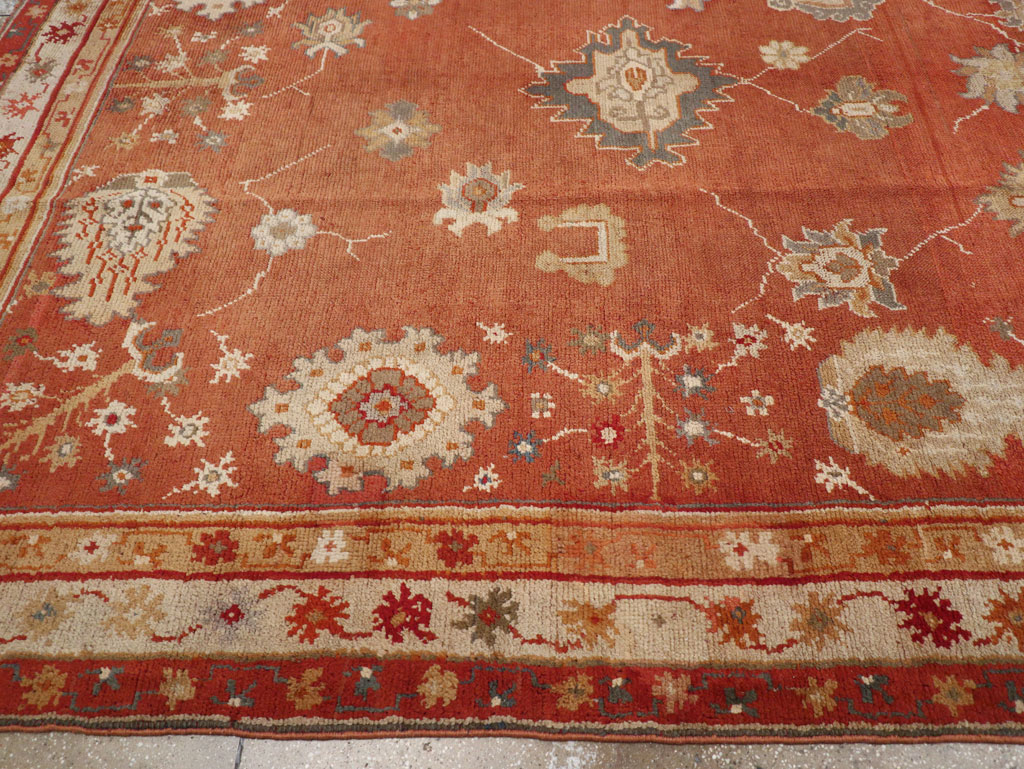 Antique Turkish Oushak Large Room Size Carpet, No.31818 - Gss