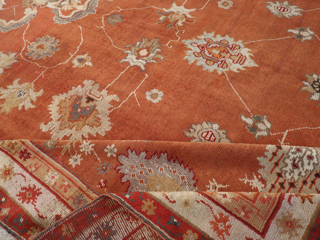 Antique Turkish Oushak Large Room Size Carpet, No.31818 - Gss