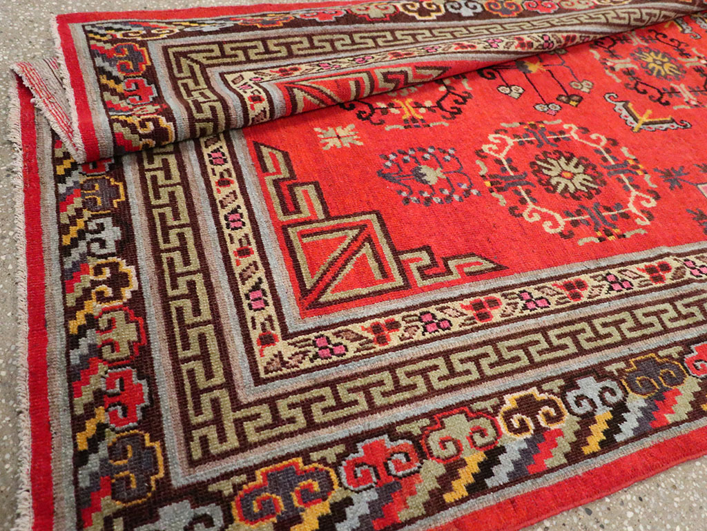 Antique East Turkestan Khotan Gallery Rug, No.31819 - Gss