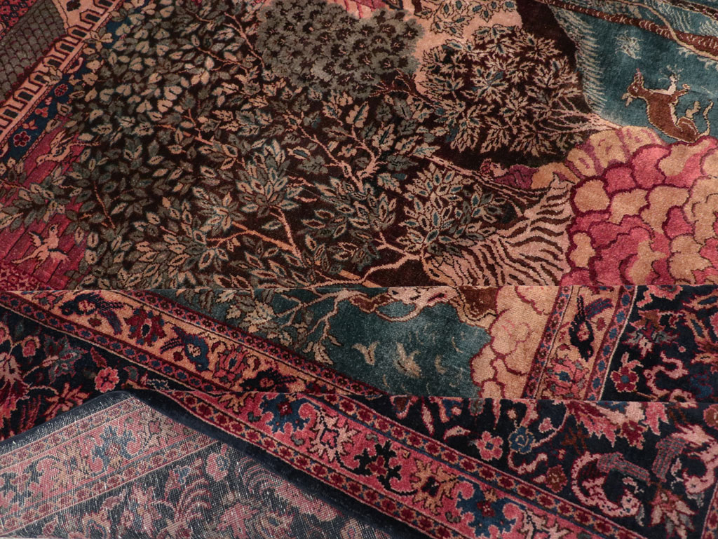 Antique Indian Pictorial Room Size Carpet, No.31820 - Gss