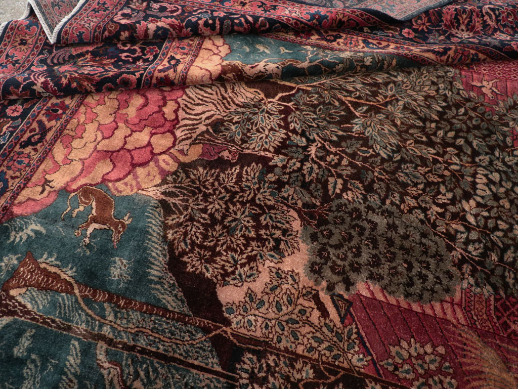 Antique Indian Pictorial Room Size Carpet, No.31820 - Gss