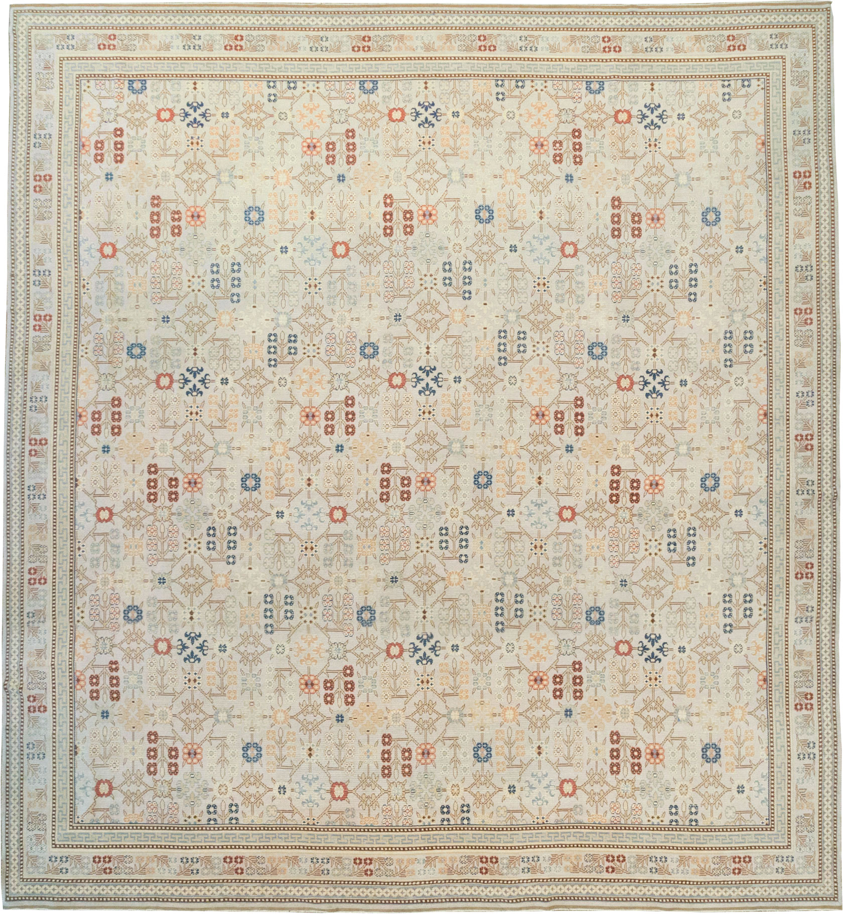 Modern East Turkestan Khotan Large Square Carpet, No.31825 - Gss