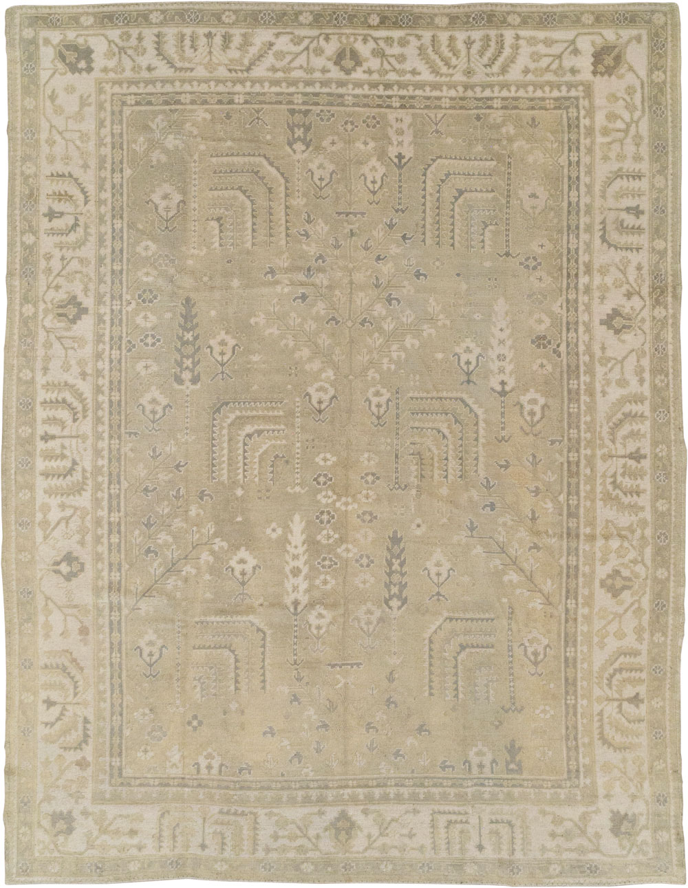 Antique Turkish Oushak Room Size Carpet, No.31826 - Gss