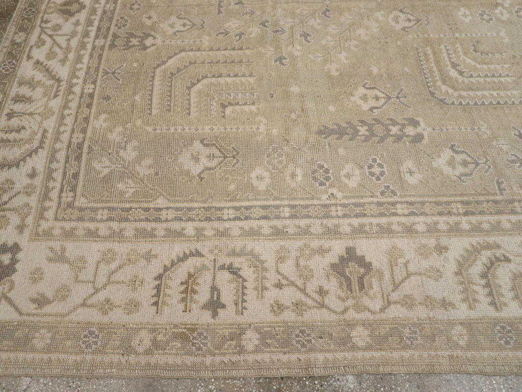 Antique Turkish Oushak Room Size Carpet, No.31826 - Gss