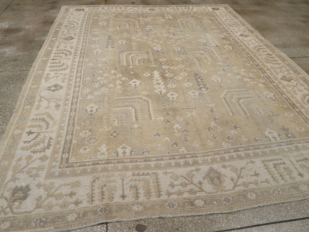 Antique Turkish Oushak Room Size Carpet, No.31826 - Gss
