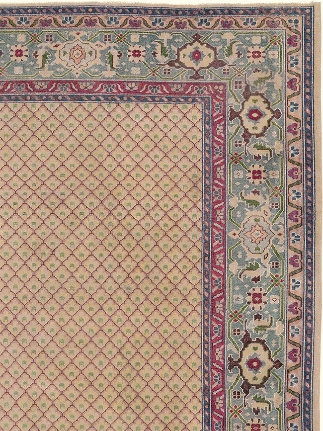 Vintage Indian Room Size Carpet, No.31828 - Gss