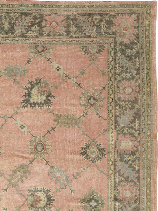 Antique Turkish Oushak Room Size Carpet, No.31829 - Gss
