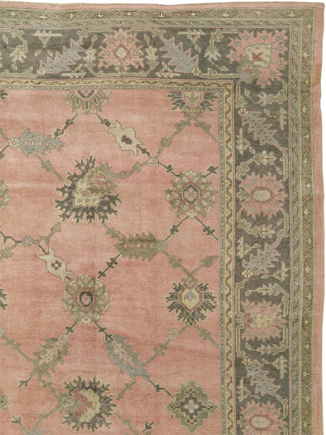 Antique Turkish Oushak Room Size Carpet, No.31829 - Gss
