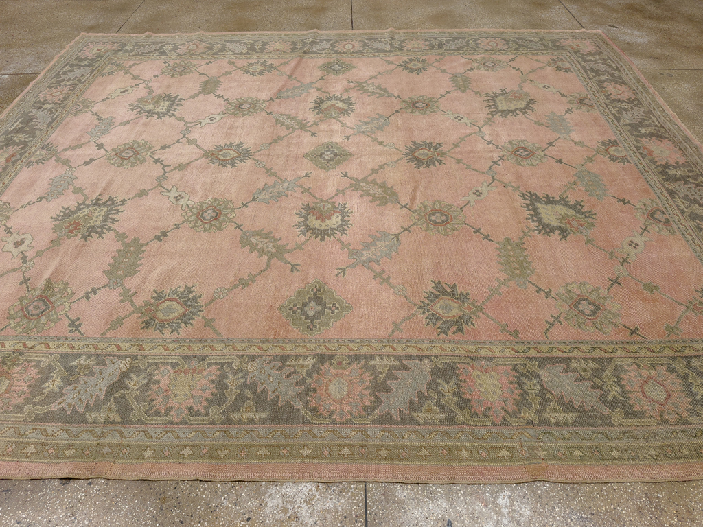 Antique Turkish Oushak Room Size Carpet, No.31829 - Gss