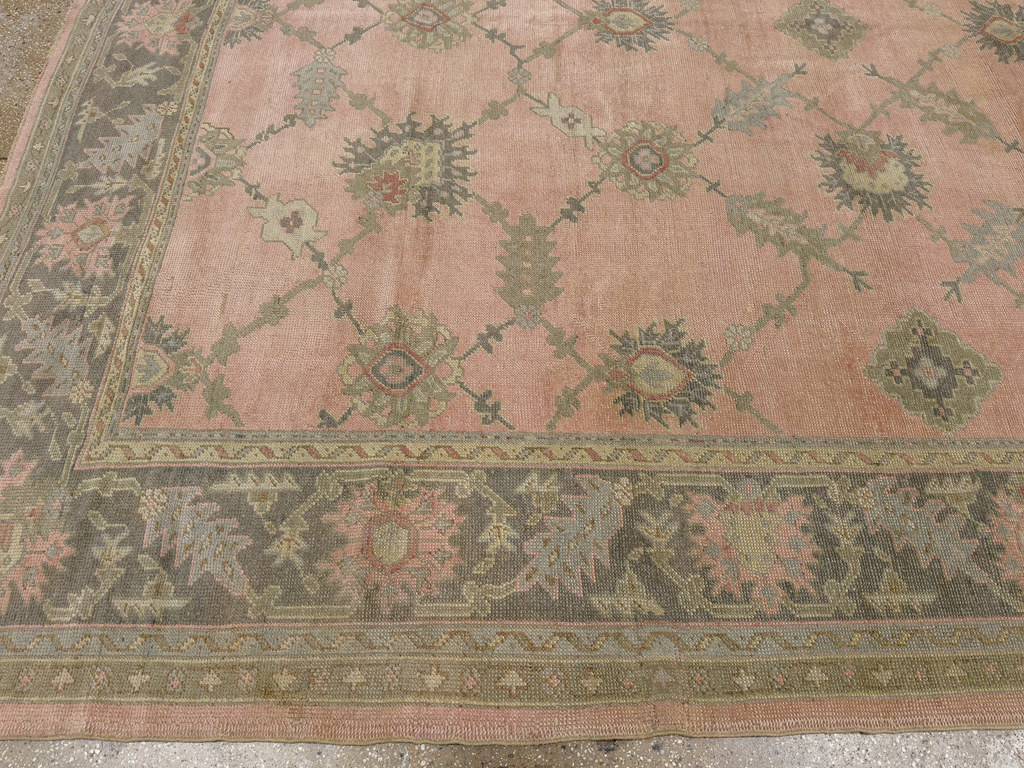 Antique Turkish Oushak Room Size Carpet, No.31829 - Gss