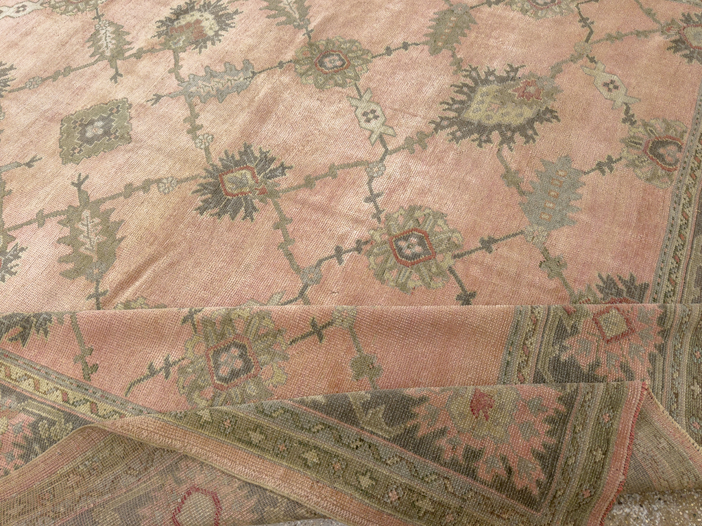 Antique Turkish Oushak Room Size Carpet, No.31829 - Gss