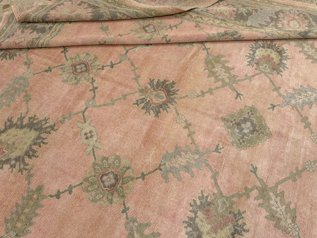 Antique Turkish Oushak Room Size Carpet, No.31829 - Gss
