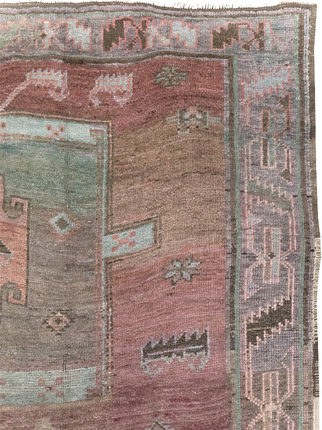 Vintage Turkish Anatolian Tribal Gallery Carpet, No.31830 - Gss