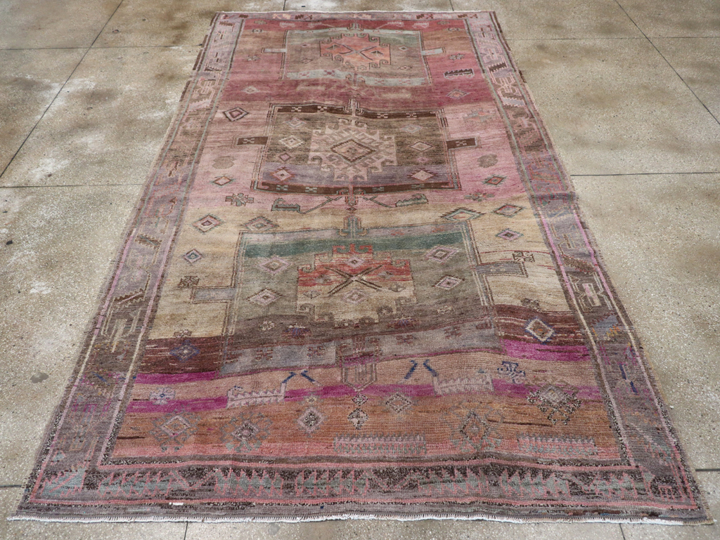 Vintage Turkish Anatolian Tribal Gallery Carpet, No.31830 - Gss