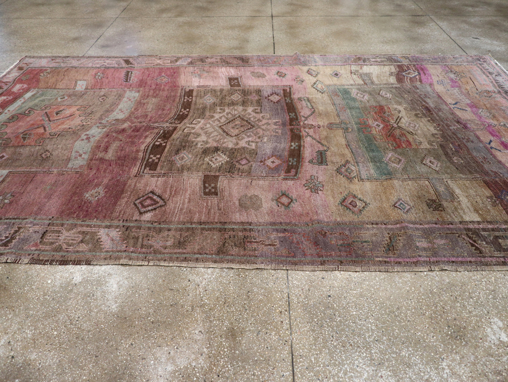 Vintage Turkish Anatolian Tribal Gallery Carpet, No.31830 - Gss