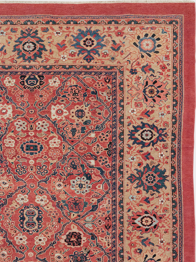 Antique Persian Mahal Square Room Size Carpet, No.31836 - Gss