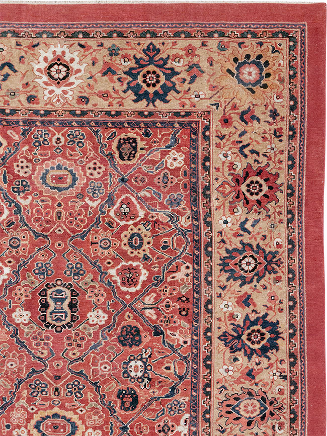 Antique Persian Mahal Square Room Size Carpet, No.31836 - Gss