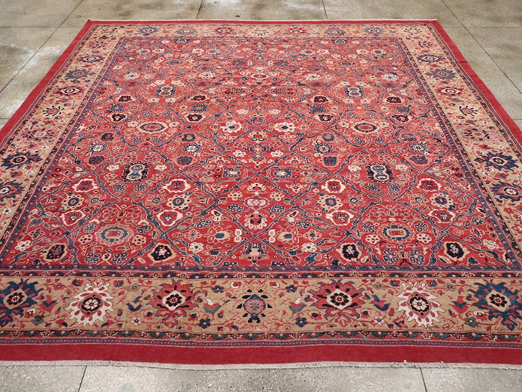 Antique Persian Mahal Square Room Size Carpet, No.31836 - Gss