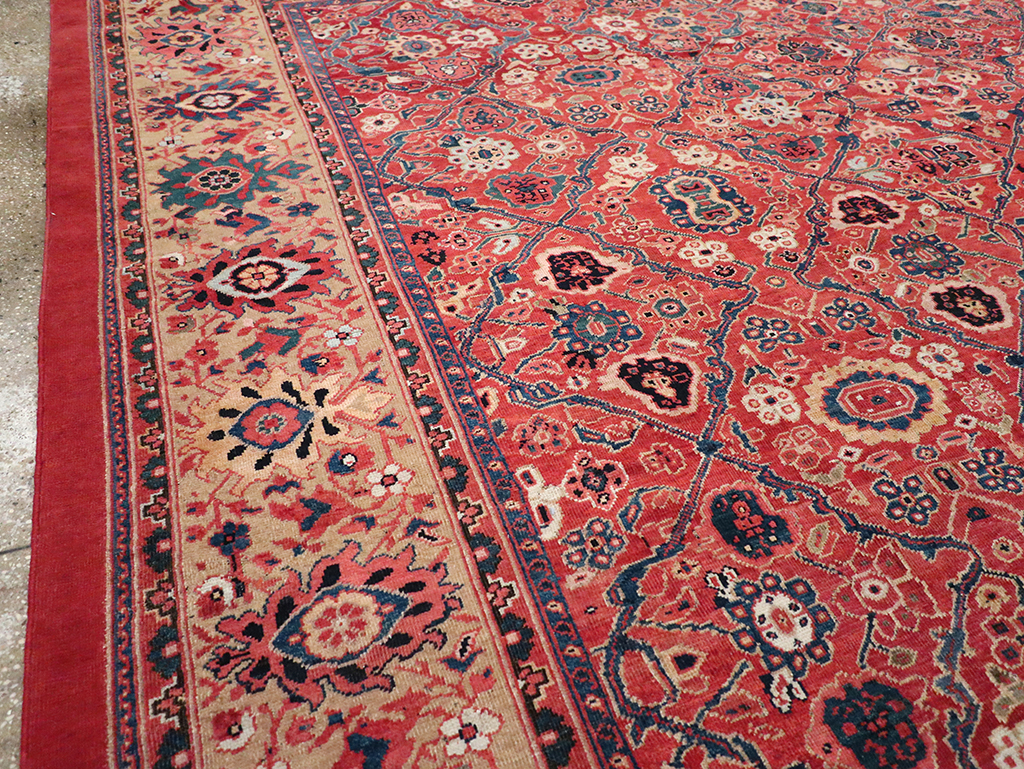Antique Persian Mahal Square Room Size Carpet, No.31836 - Gss