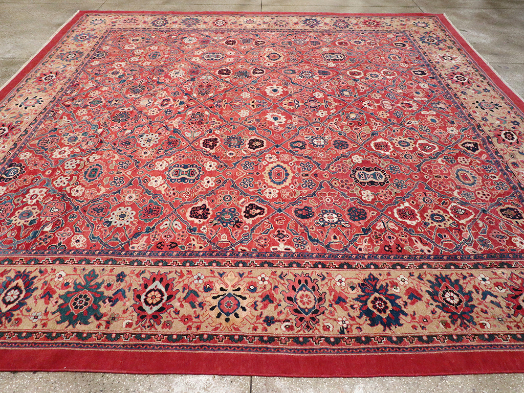 Antique Persian Mahal Square Room Size Carpet, No.31836 - Gss