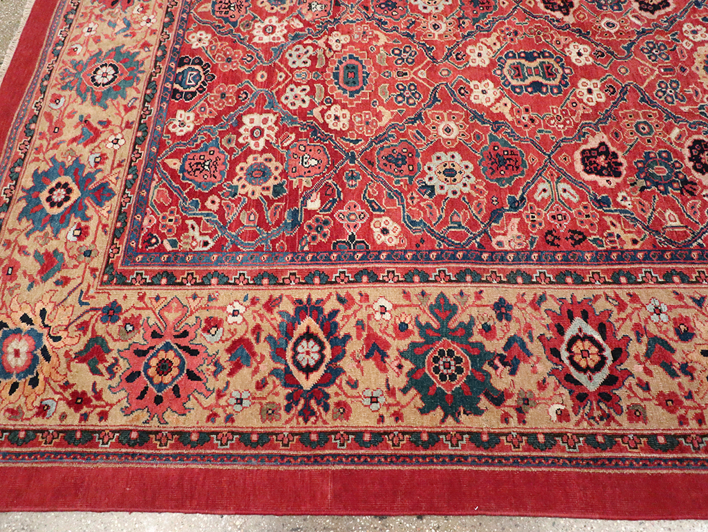 Antique Persian Mahal Square Room Size Carpet, No.31836 - Gss