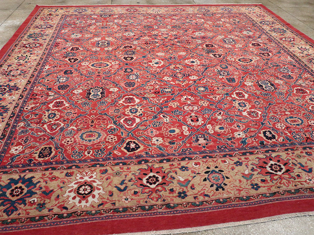 Antique Persian Mahal Square Room Size Carpet, No.31836 - Gss