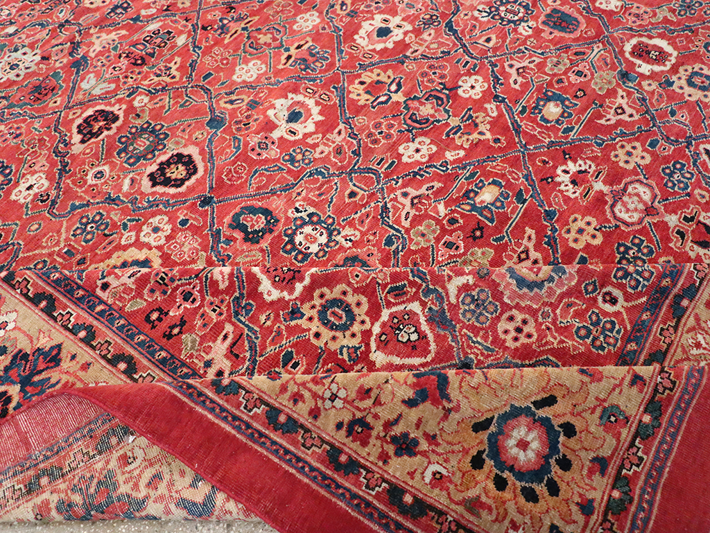 Antique Persian Mahal Square Room Size Carpet, No.31836 - Gss