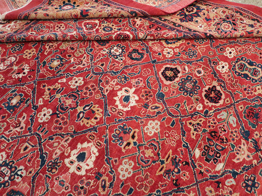 Antique Persian Mahal Square Room Size Carpet, No.31836 - Gss