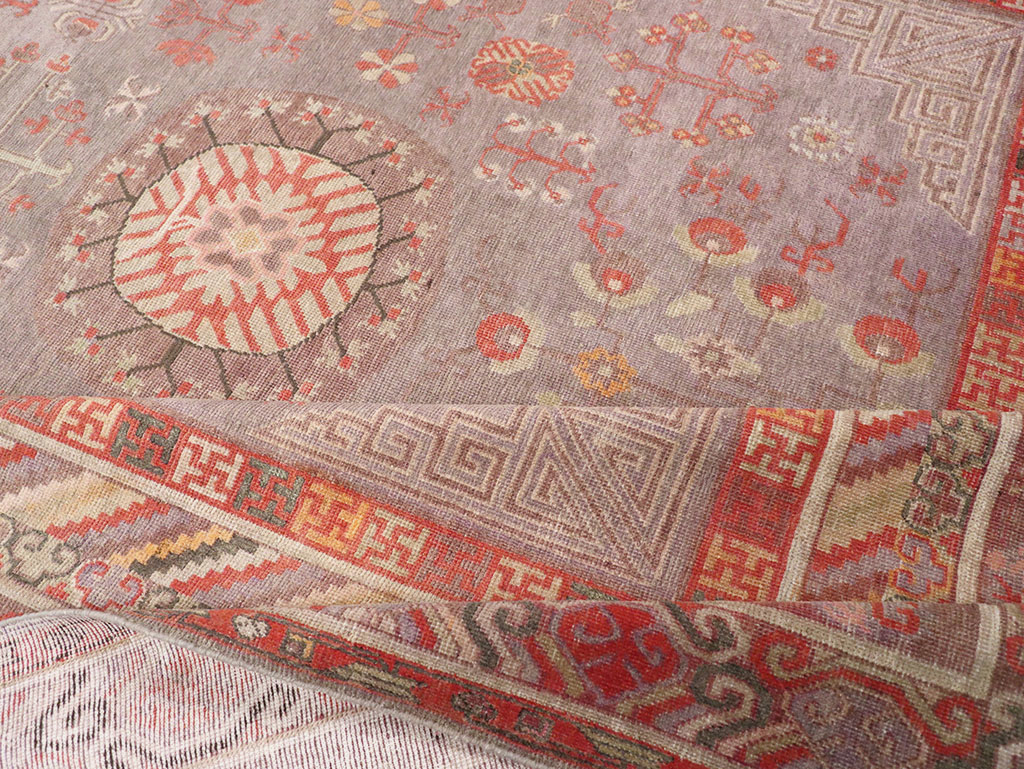Antique East Turkestan Khotan Long and Narrow Carpet, No.31840 - Gss
