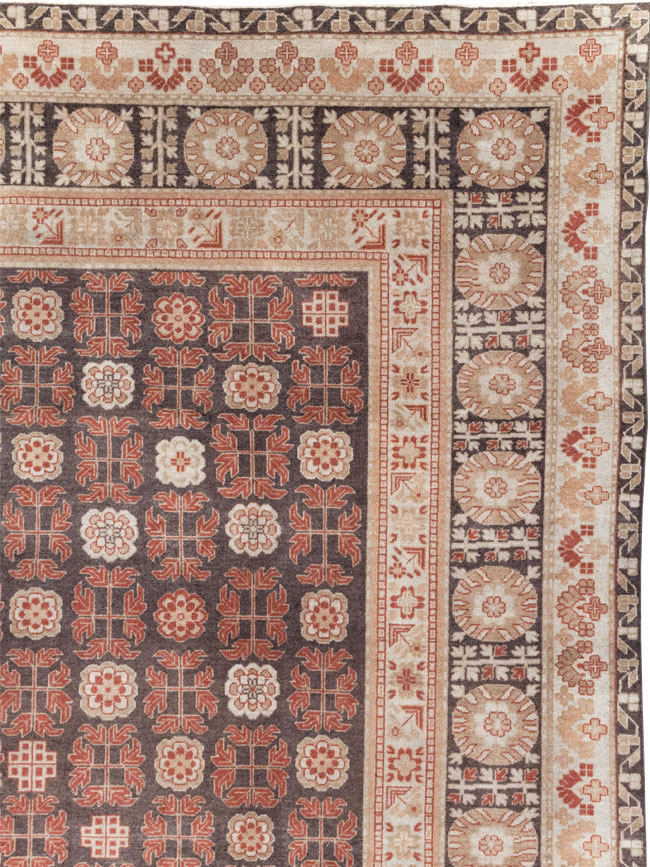 Modern East Turkestan Khotan Room Size Carpet, No.31848 - Gss