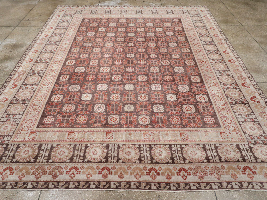 Modern East Turkestan Khotan Room Size Carpet, No.31848 - Gss