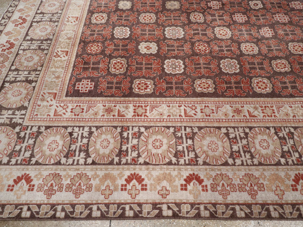 Modern East Turkestan Khotan Room Size Carpet, No.31848 - Gss