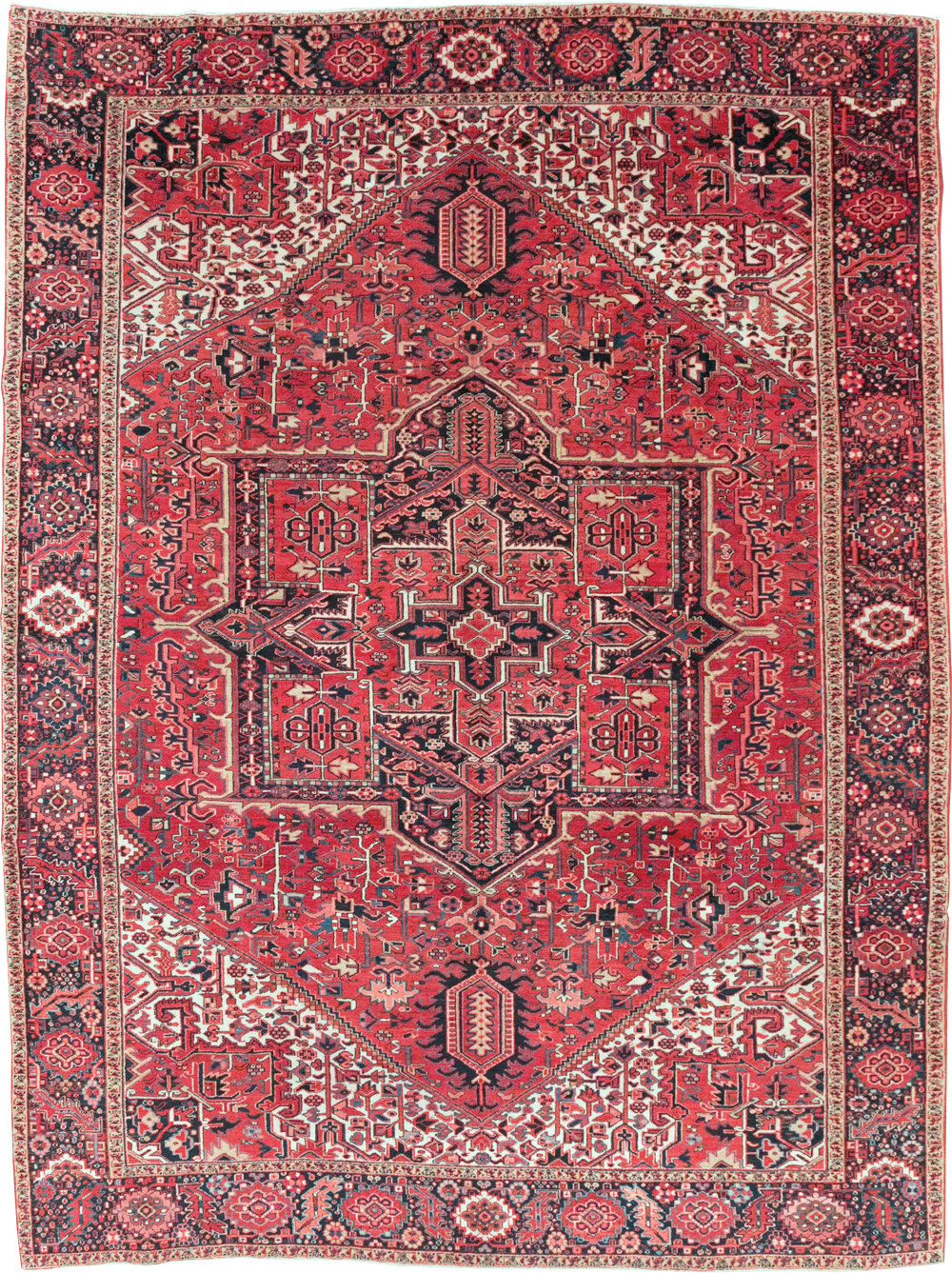 Vintage Persian Heriz Room Size Carpet, No.31864 - Gss