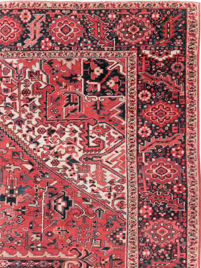 Vintage Persian Heriz Room Size Carpet, No.31864 - Gss