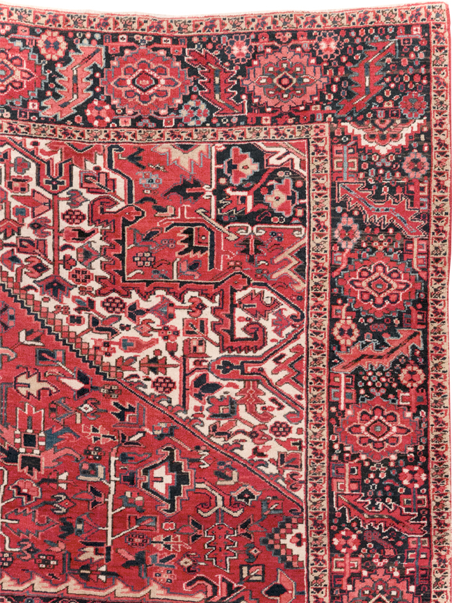 Vintage Persian Heriz Room Size Carpet, No.31864 - Gss