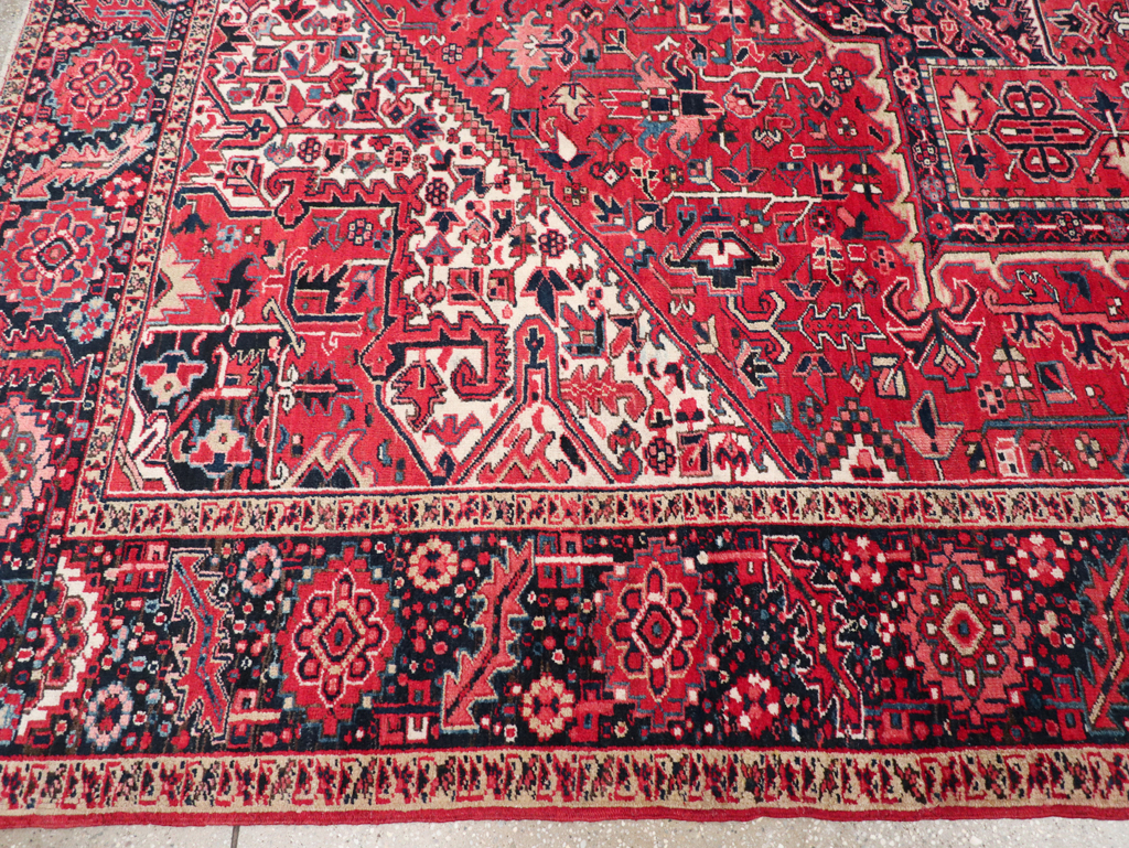 Vintage Persian Heriz Room Size Carpet, No.31864 - Gss