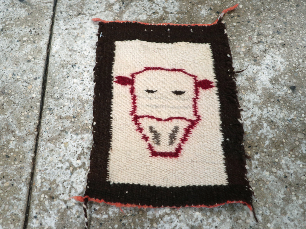 Vintage American Navajo Pictorial Kilim, No.31867 - Gss