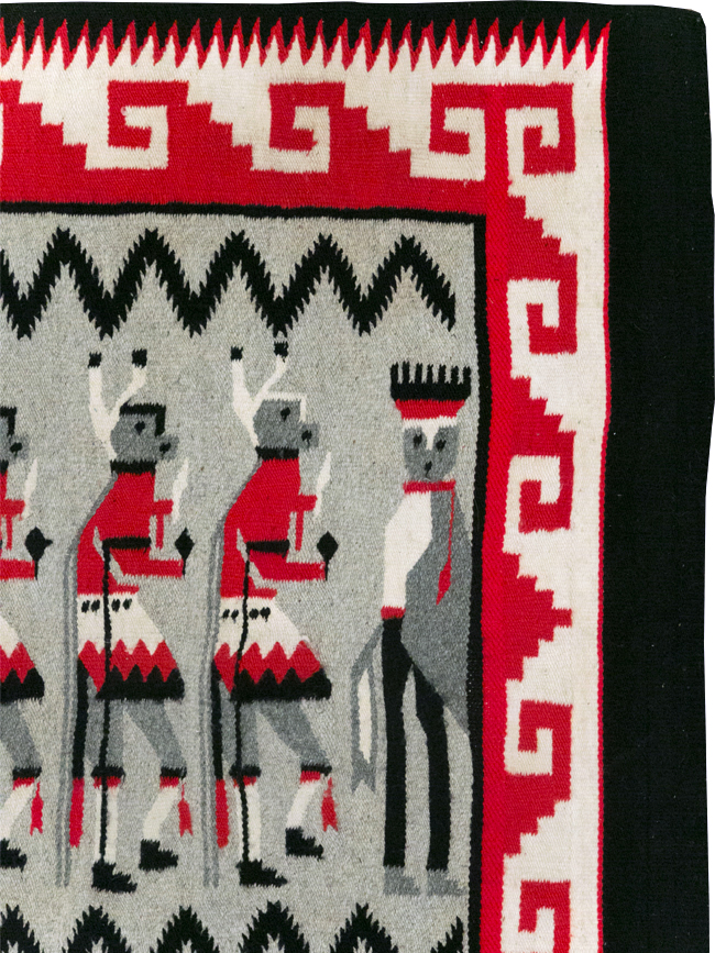 Vintage American Navajo Pictorial Rug, No.31869 - Gss