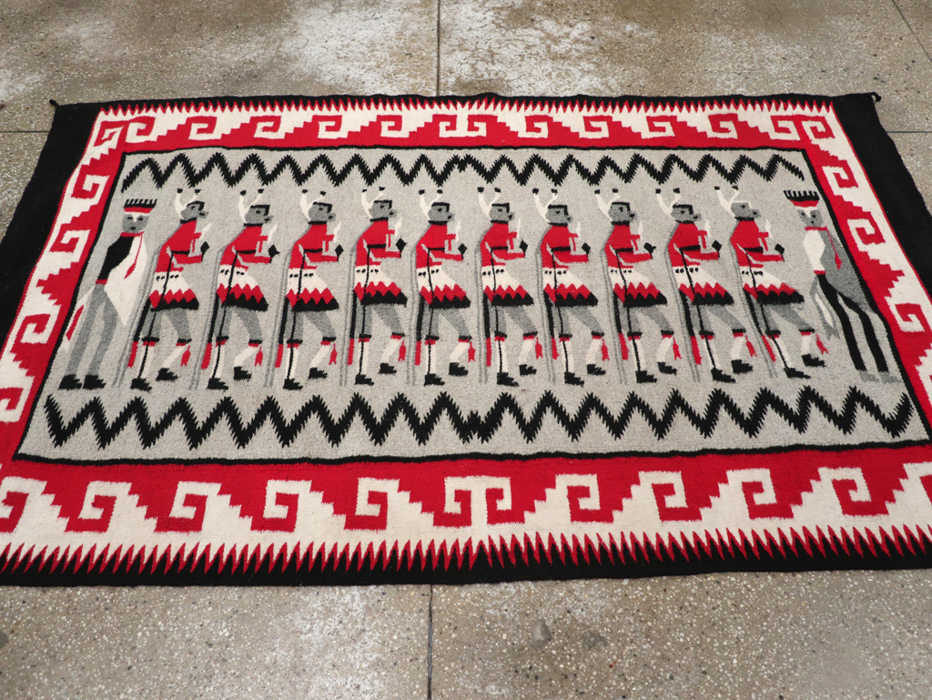 Vintage American Navajo Pictorial Rug, No.31869 - Gss