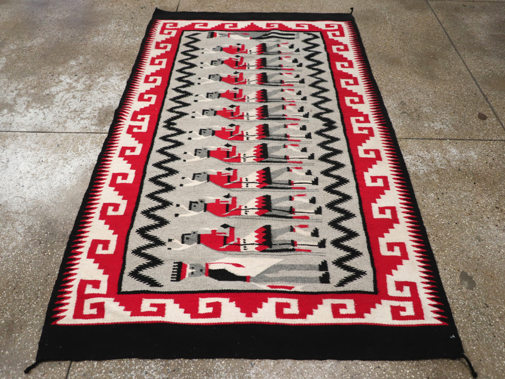 Vintage American Navajo Pictorial Rug, No.31869 - Gss