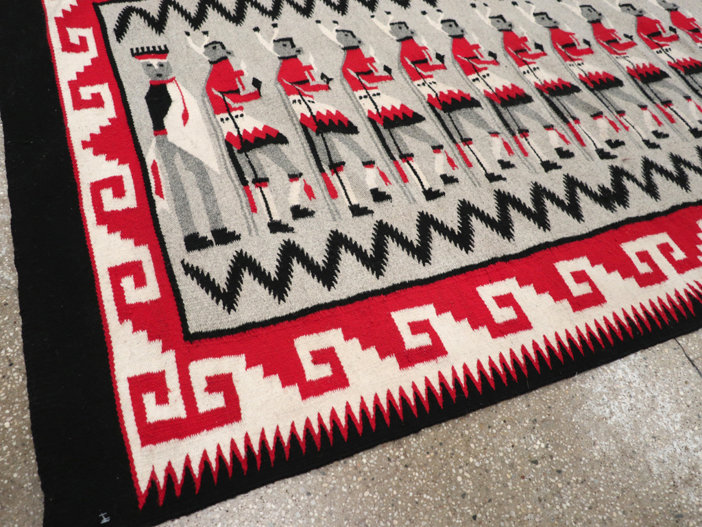 Vintage American Navajo Pictorial Rug, No.31869 - Gss