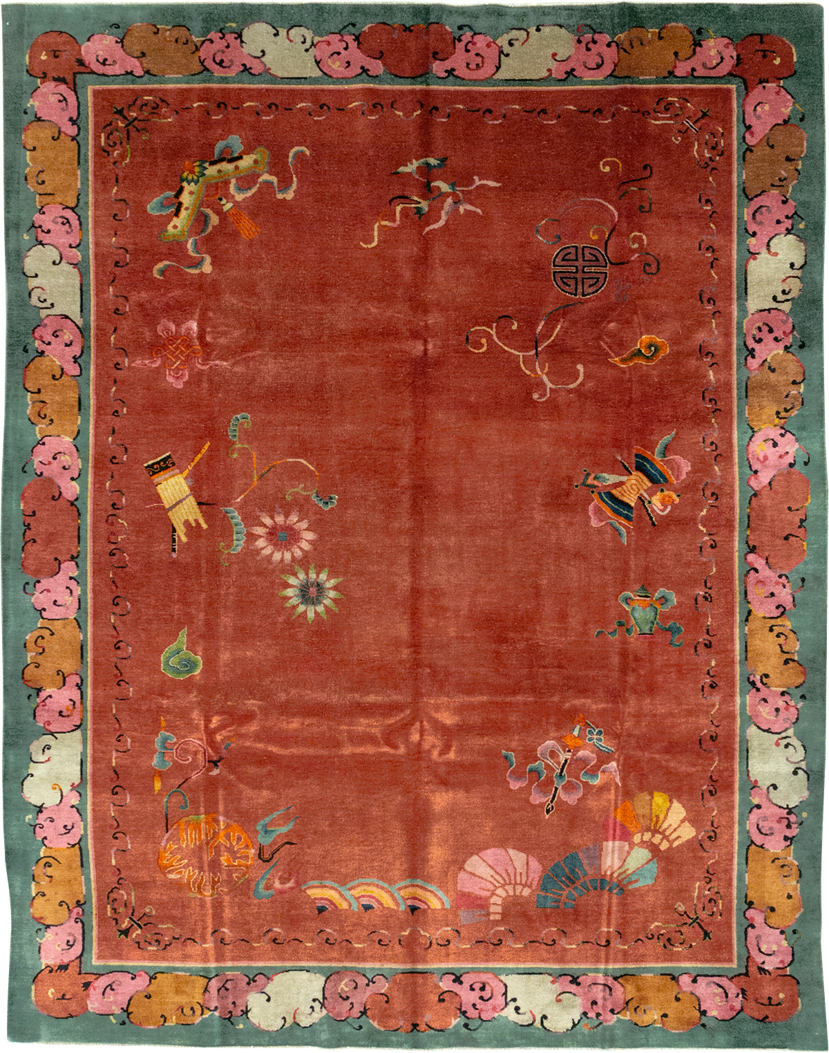 Vintage Chinese Art Deco Room Size Carpet, No.31885 - Gss