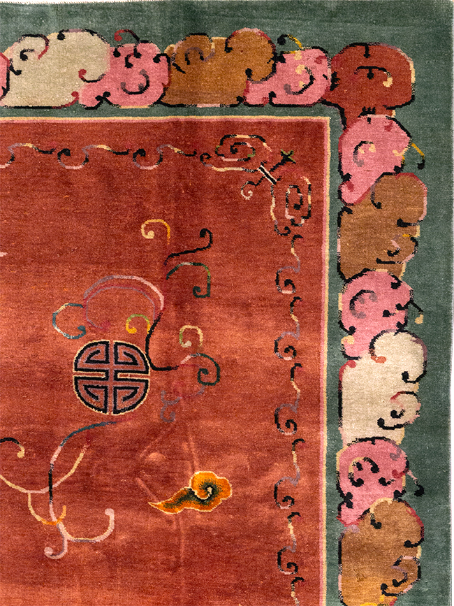 Vintage Chinese Art Deco Room Size Carpet, No.31885 - Gss