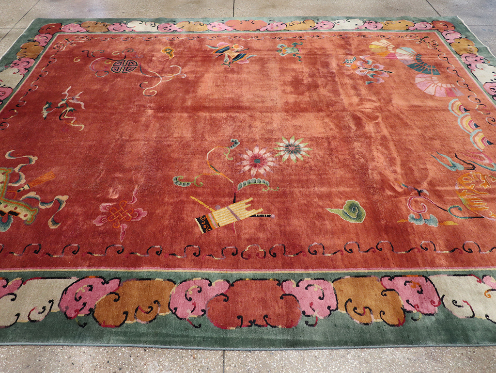 Vintage Chinese Art Deco Room Size Carpet, No.31885 - Gss