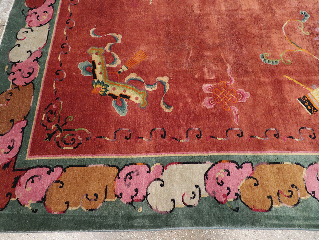 Vintage Chinese Art Deco Room Size Carpet, No.31885 - Gss