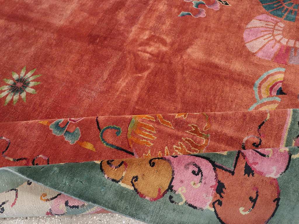 Vintage Chinese Art Deco Room Size Carpet, No.31885 - Gss